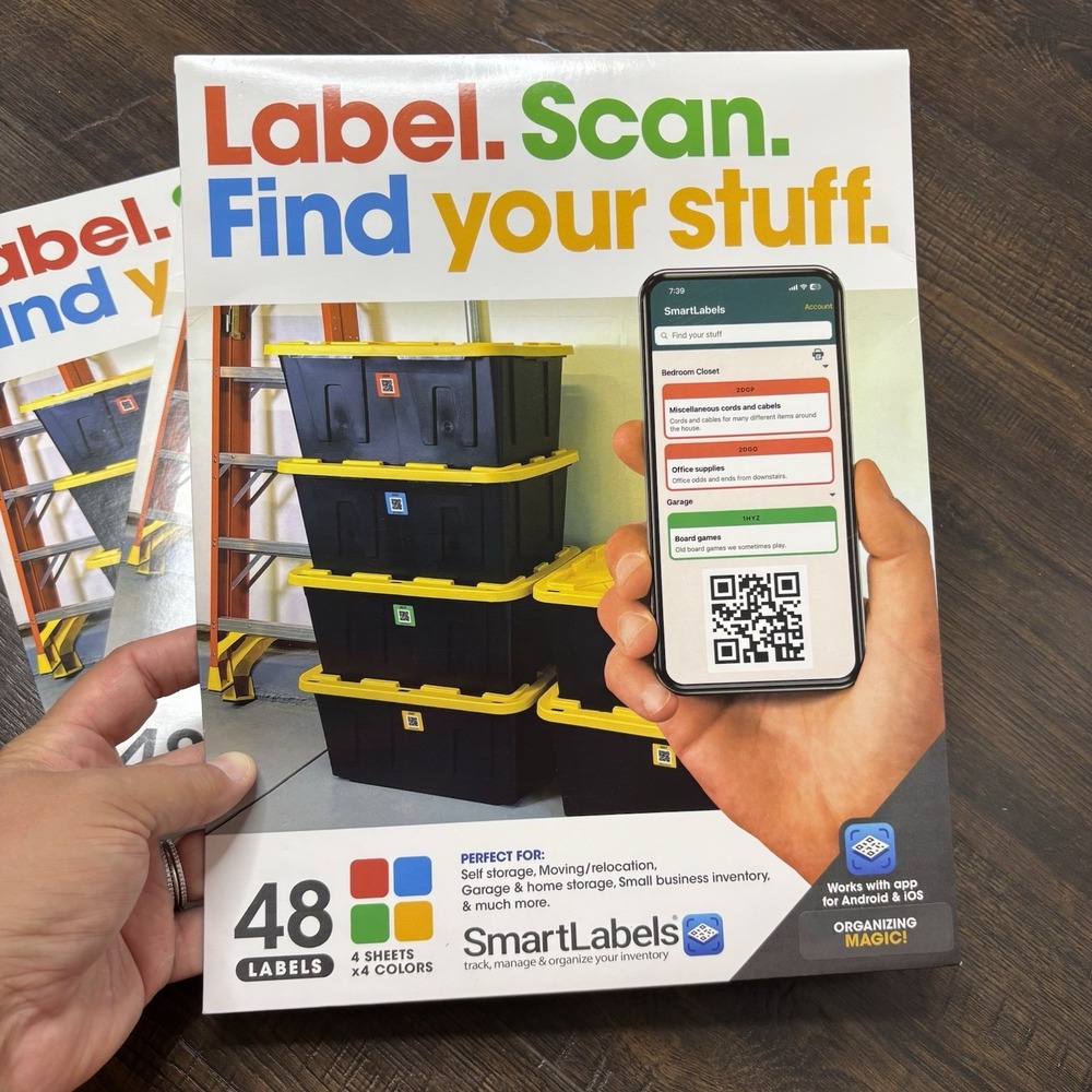 3x SmartLabels QR Code Labels 48 Pack Color Coded Storage App iOS Android - Picture 2 of 3